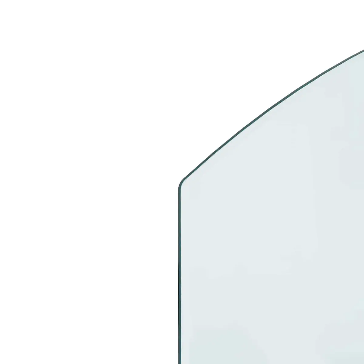 Fireplace Glass Plate 80 x 60 cm Heat Resistant Tempered Glass Floor Protector