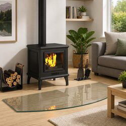 Clear Tempered Glass Hearth Pad for Elegant Spaces