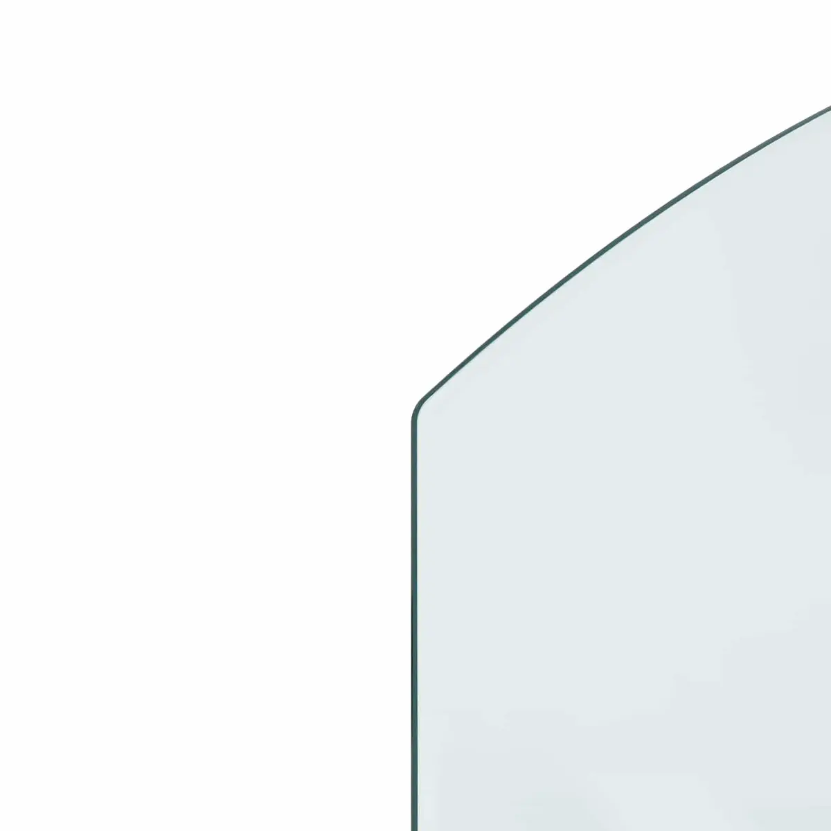 Fireplace Glass Plate Floor Protector 80 x 50 cm Heat Resistant Tempered Glass