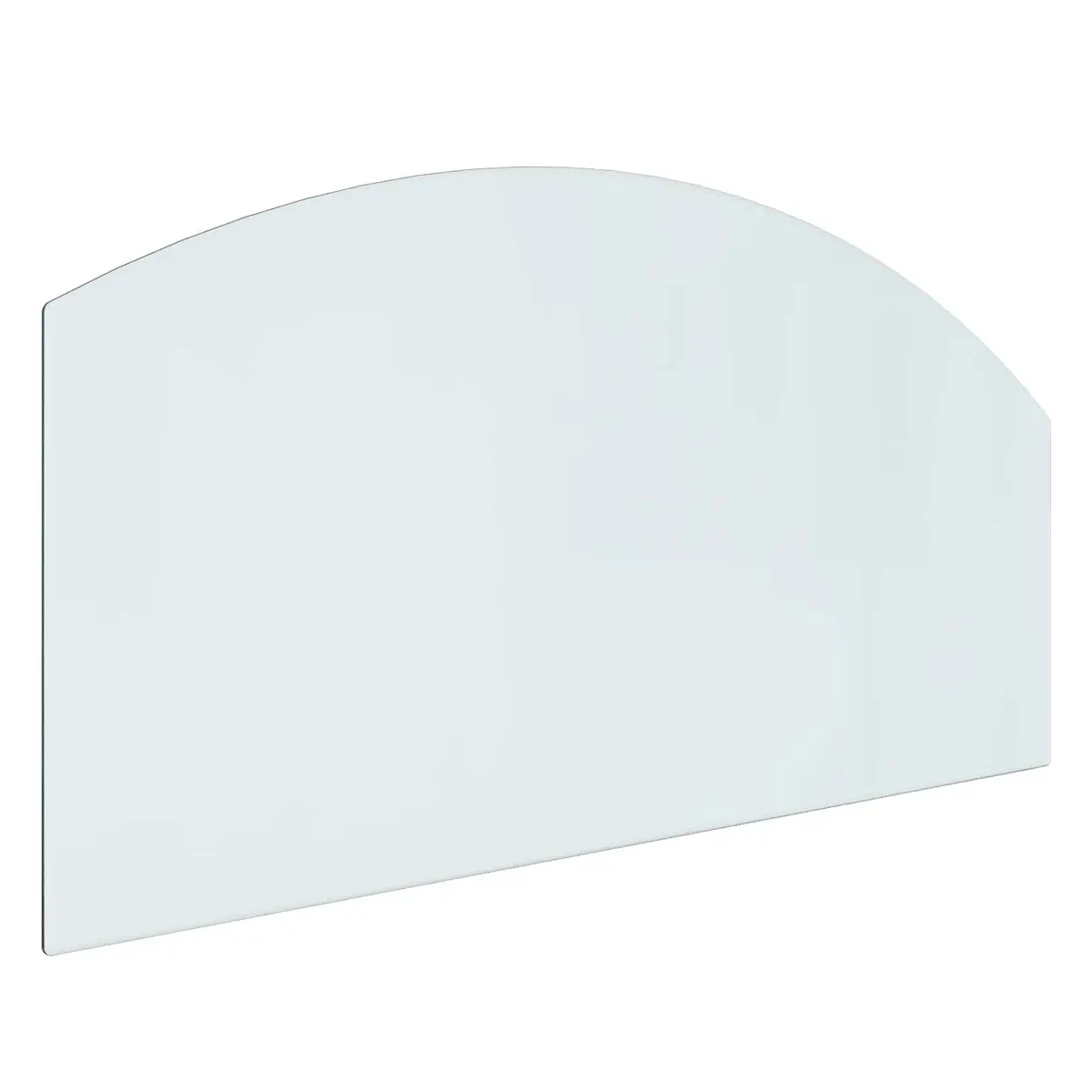 Fireplace Glass Plate 100 x 50 cm Heat-Resistant Tempered Transparent Floor Protector