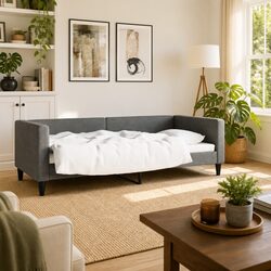 Transform Your Space with a Grey Fabric Day Bed 90x190 cm