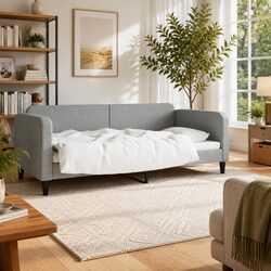 Modern 2-in-1 Day Bed Sofa Bed 90x190 cm in Grey