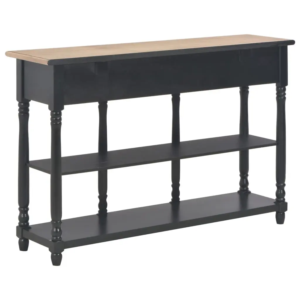 Console Table Black 110x30x76cm Entryway Storage Drawers Shelves