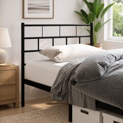 Enhance Your Bedroom with a 107cm Black Metal Headboard