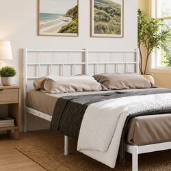 Enhance Your Bedroom with a White Metal Headboard