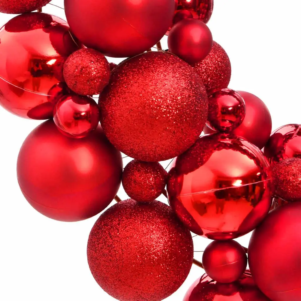 Christmas Wreath 45cm Red Shatterproof Holiday Door Decoration