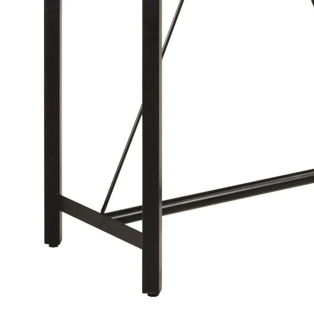 Bar Table 110x55x107 cm Solid Mango Wood Top Iron Frame Kitchen Dining