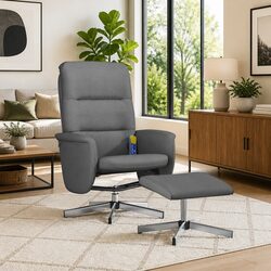Massage Recliner with Footstool for Enhanced Living Space