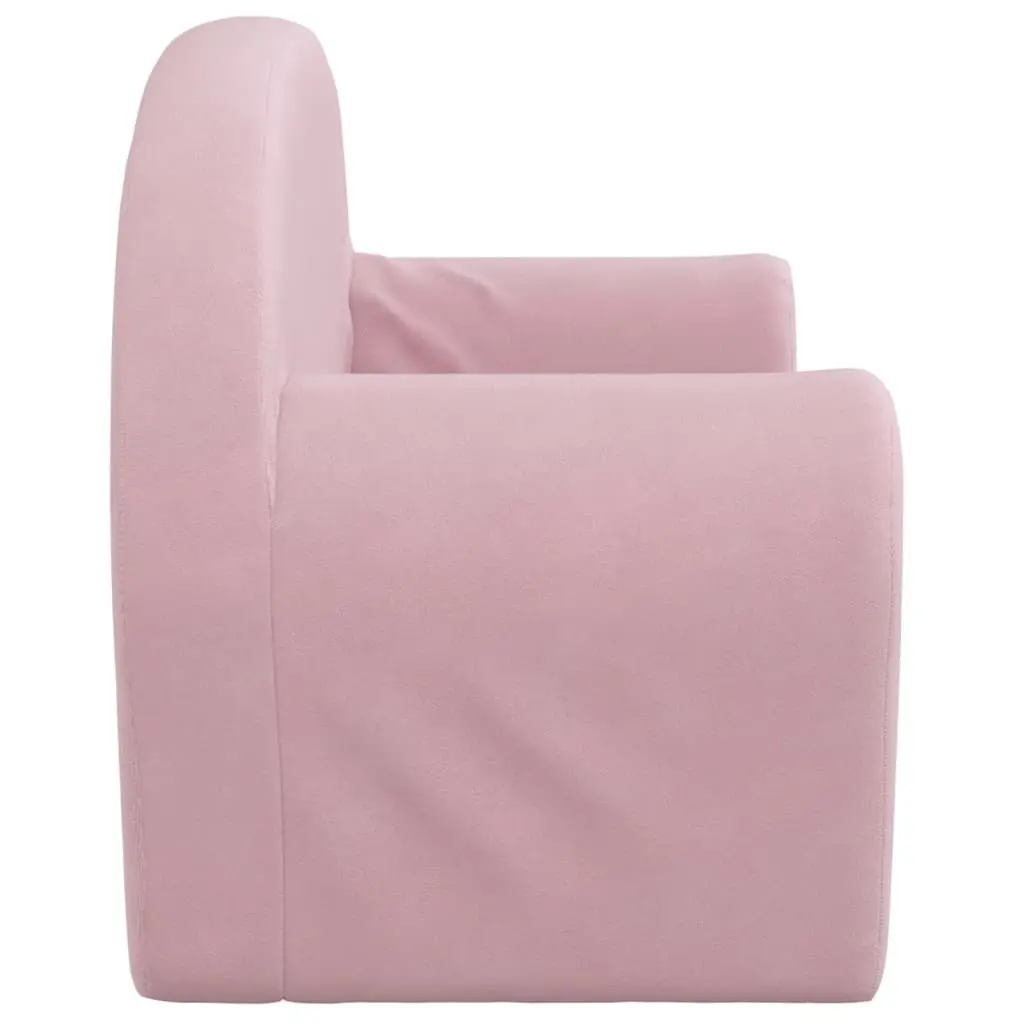 Kids Sofa 2-Seater Pink Soft Plush Removable Cover Foam Cushioning