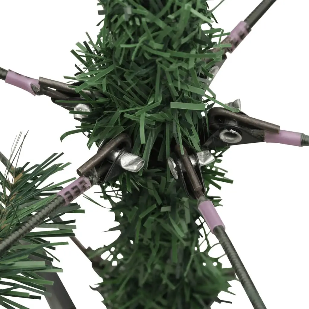 Artificial Christmas Tree 180cm Green Hinged Construction with PE Tips and Pine Cones