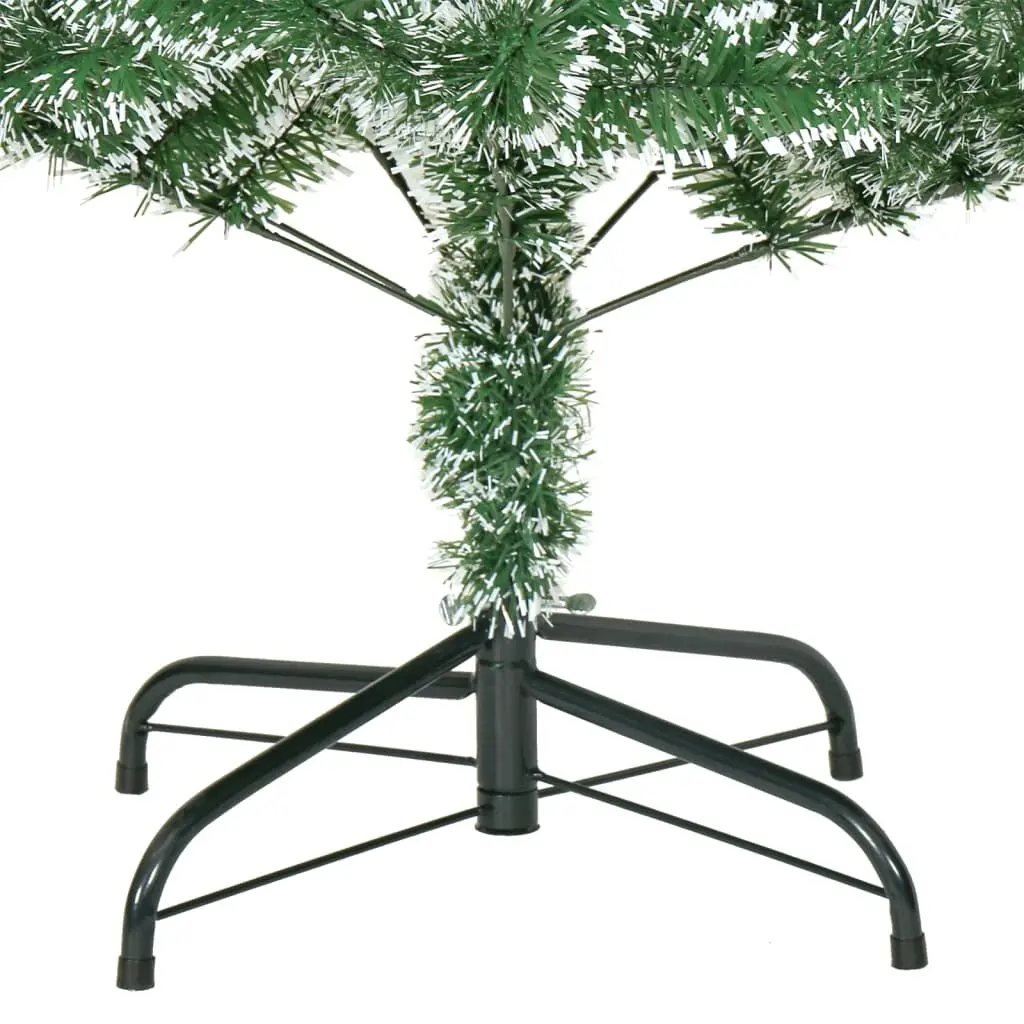 Artificial Christmas Tree 210cm Green Flocked Snow Realistic Holiday Seasonal