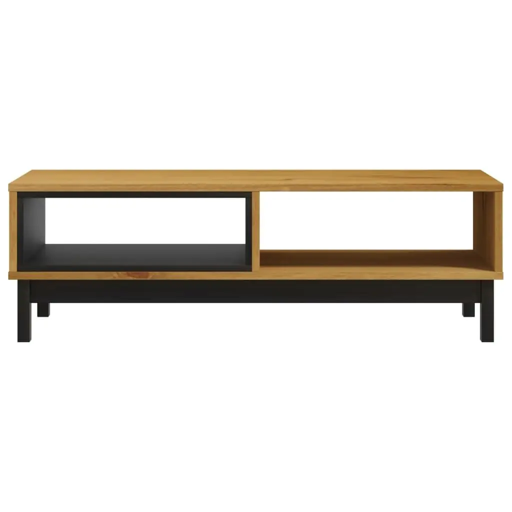 Coffee Table 100cm Solid Pine Wood Brown Living Room Storage