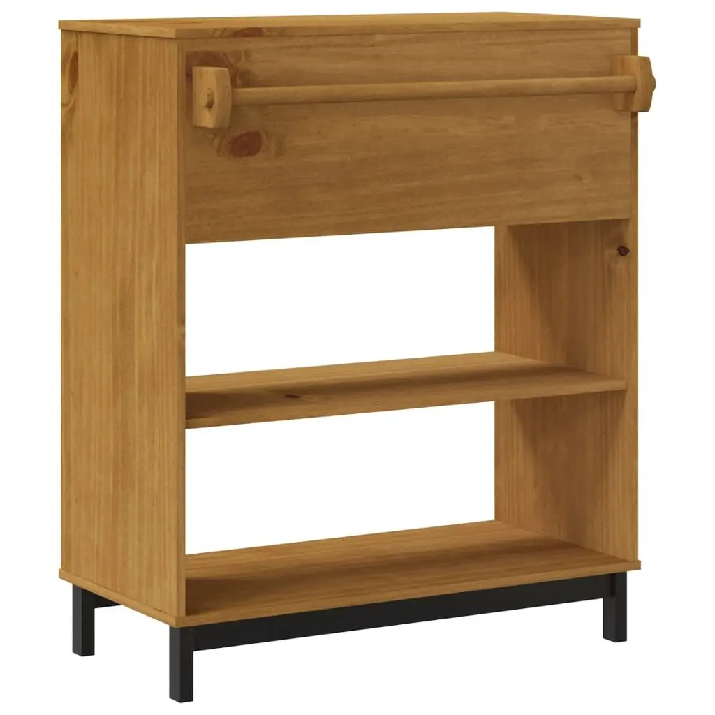Bar Table 92x45x110cm Solid Pine Wood Sturdy Top with Ample Storage for Kitchen Dining Room Furniture Brown