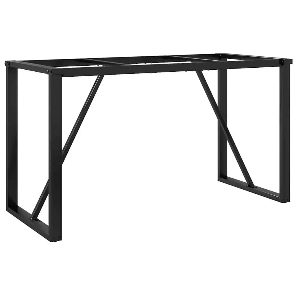 Steel O-Frame Dining Table Legs 120x60x73cm Industrial Black Sturdy Frame