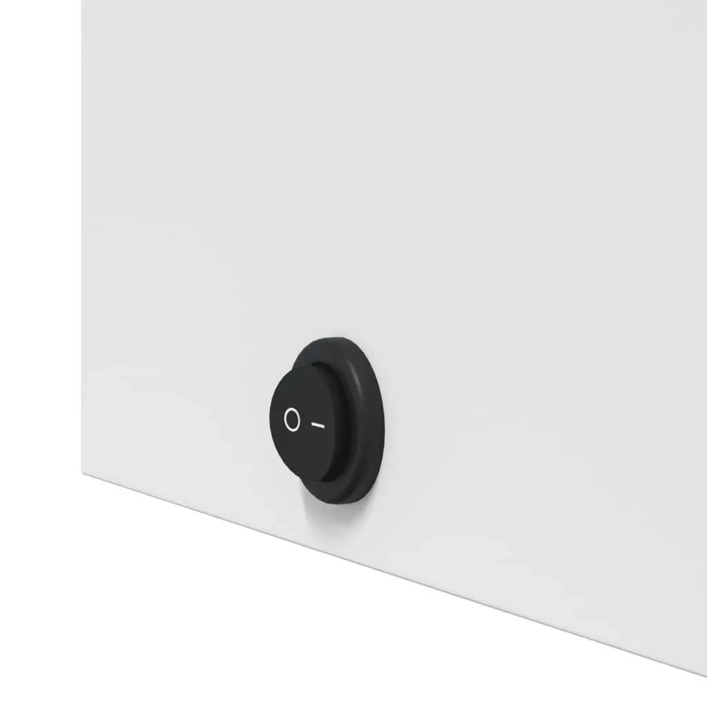 Bathroom Mirror Cabinet 60x13x52cm LED Light Wall-Mounted Storage