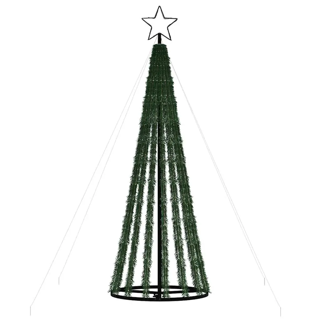 LED Christmas Tree 180cm 275 LEDs Warm White Pre Lit with 8 Lighting Effects Home Decor
