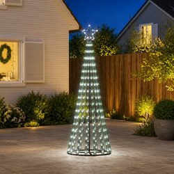 LED Christmas Tree 180cm 275 Cold White Lights 8 Effects USB Powered Holiday