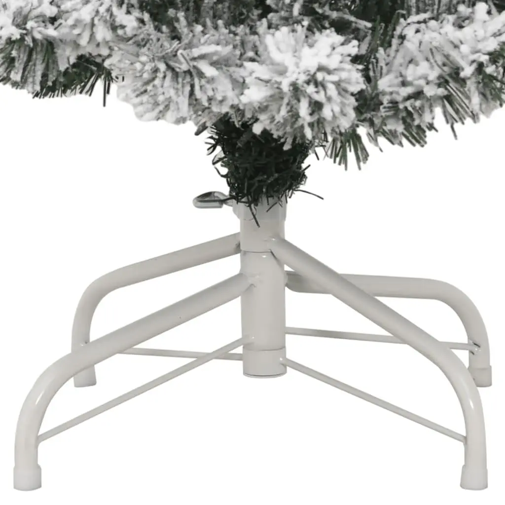 Artificial Hinged Christmas Tree 120cm White Flocked Snow Realistic Holiday