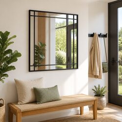 Minimalist Black Wall Mirror for Home Enhancement
