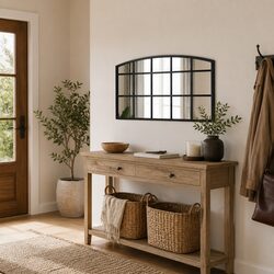 Minimalist Black Arch Mirror for Enhanced Home Aesthetic
