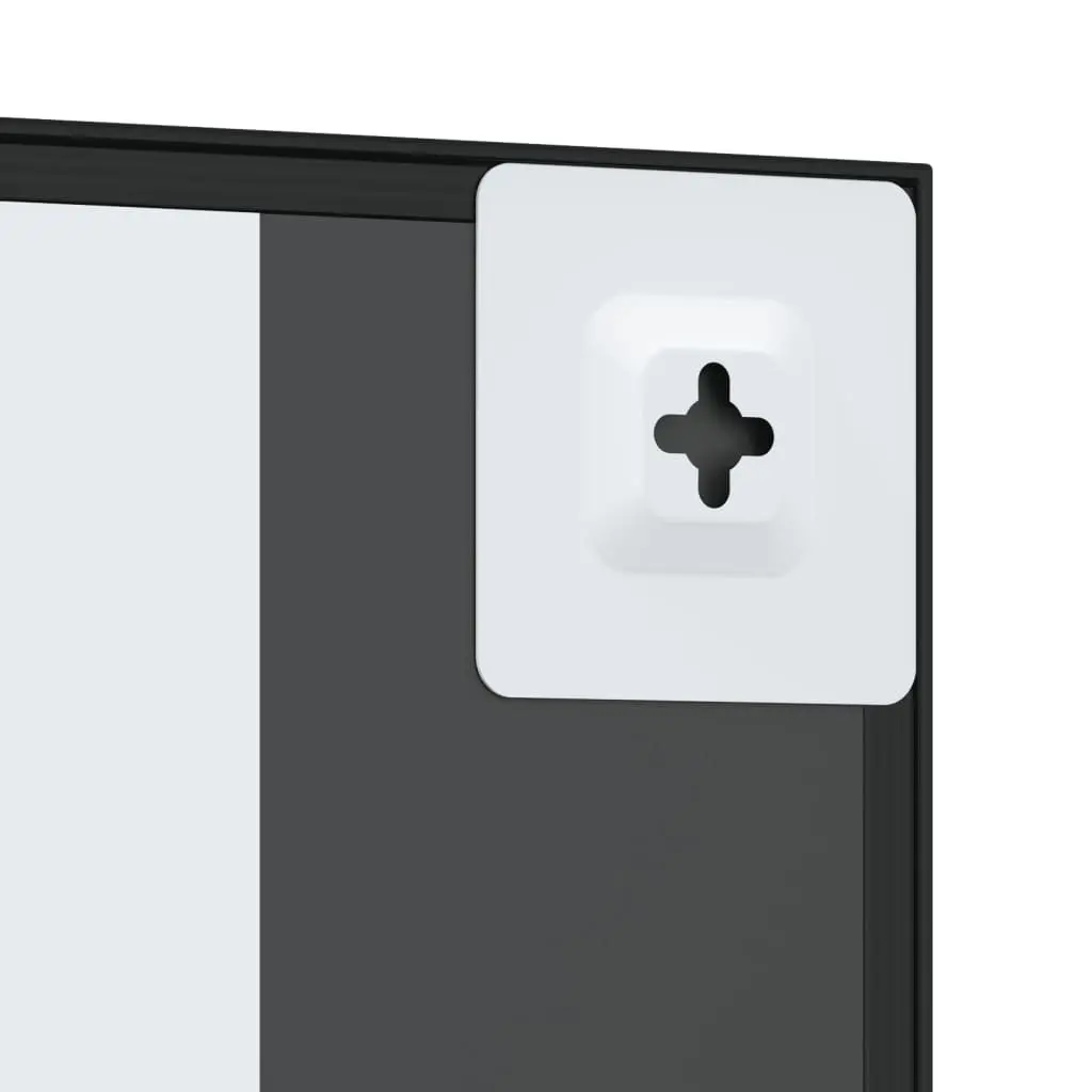 Wall Mirror Rectangle 30x40 cm Black Powder-coated Frame Minimalist Home Decor