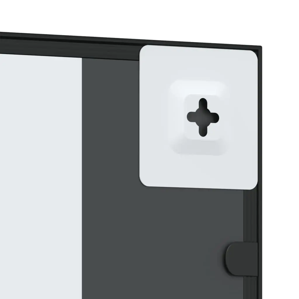 Wall Mirror 30x100 cm Black Vertical Horizontal Mount Minimalistic Home Decor