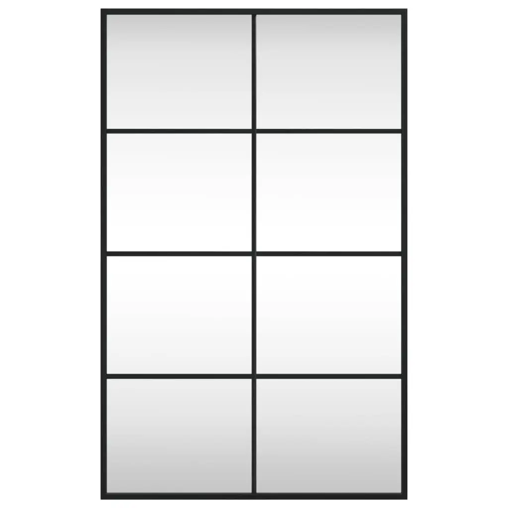 Wall Mirror 50x80 cm Black Iron Frame Minimalist Home Decor