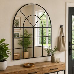 Enhance Your Space with a Black Arch Wall Mirror 100x50 cm