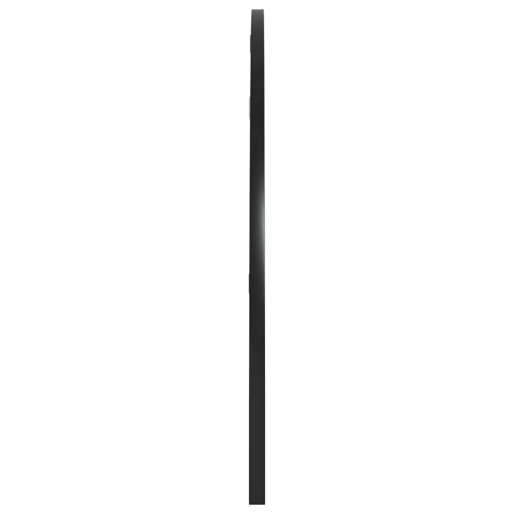 Wall Mirror Black Arch Design Iron Frame 100x50 cm Home Decor Bedroom Hallway