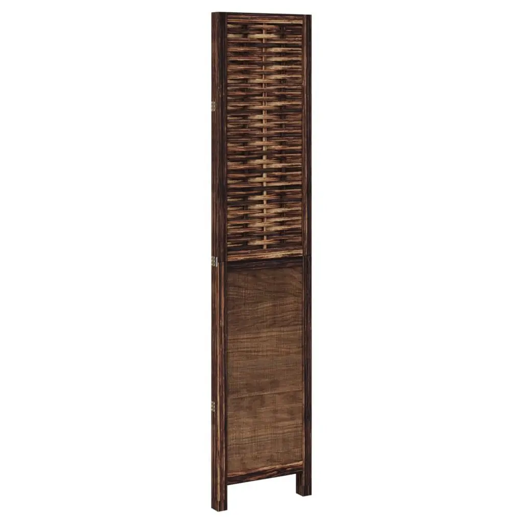 Room Divider 3 Panels Dark Brown Folding Privacy Screen Indoor Partition