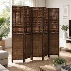 Enhance Your Space with a Brown Wood Folding Room Divider