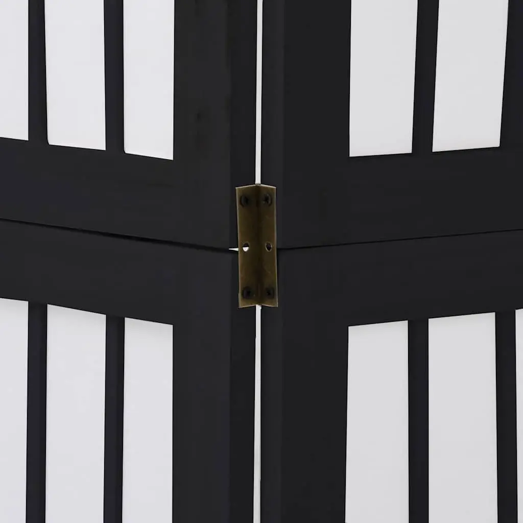 Room Divider 4 Panels Black Folding Privacy Screen Indoor Partition
