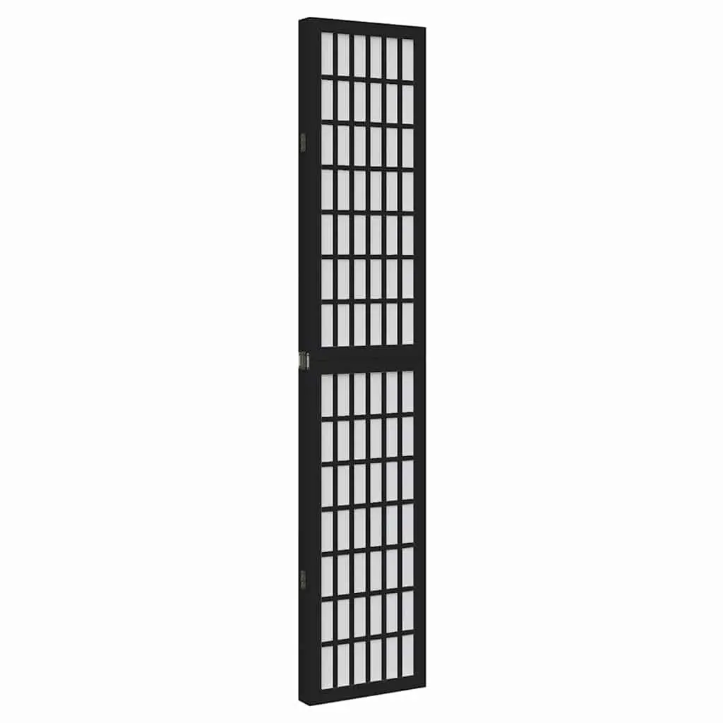 Room Divider 4 Panels Black Folding Privacy Screen Indoor Partition