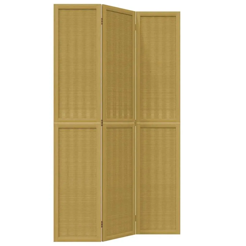 Room Divider 3 Panels Folding Privacy Screen Indoor Partition Paulownia Wood