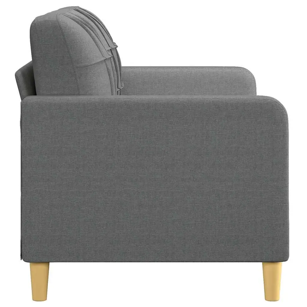 2-Seater Sofa 140cm Grey Fabric Modern Lounge Couch