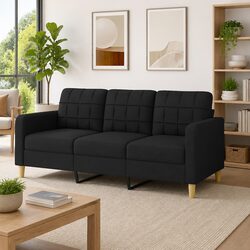 Elevate Your Living Space with a Black 3-Seater Sofa