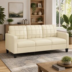 Enhance Your Living Space with a Cream 3-Seater Sofa