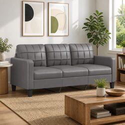 3-Seater Grey Sofa for a Stylish Living Room