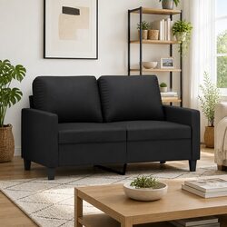 Elevate Your Living Space with a Black 2-Seater Sofa