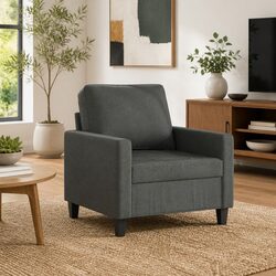 Modern Grey Fabric Lounge Chair to Enhance Your Space