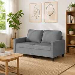 Elevate Your Space with a Chic 2-Seater Grey Sofa