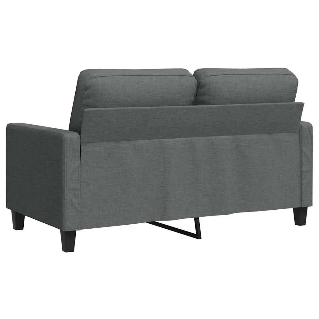 2-Seater Sofa Grey 120cm Lounge Couch Living Room Furniture Padded Armrests