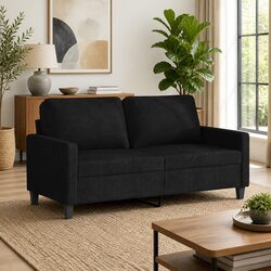 Stylish 2-Seater Black Sofa for Your Living Space