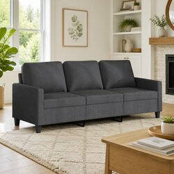 Transform Your Living Space with This 3-Seater Grey Sofa