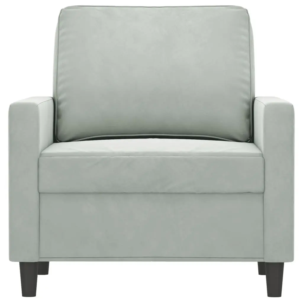 Sofa Chair Grey 60cm Single Seater Armchair Living Room Furniture Modern Design