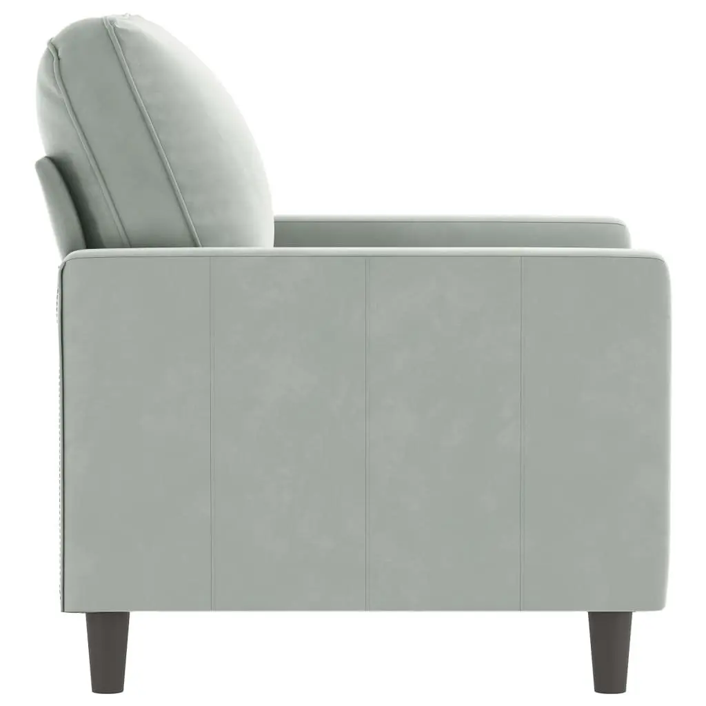 Sofa Chair Grey 60cm Single Seater Armchair Living Room Furniture Modern Design