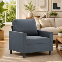 Transform Your Space with a Grey Velvet 60cm Sofa Chair
