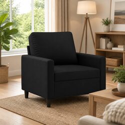 Stylish Black Velvet Sofa Chair 60cm for Your Living Space