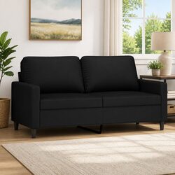 Enhance Your Living Space with This Black 2-Seater Sofa