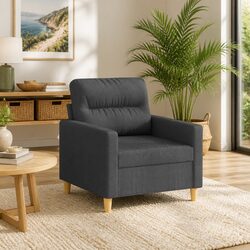 Elevate Your Living Space with This 60cm Grey Sofa Chair